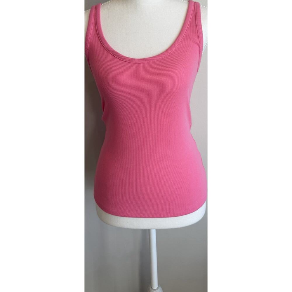 Old Navy Pink Ribbed Camisole Women's One Piece Solid Size M